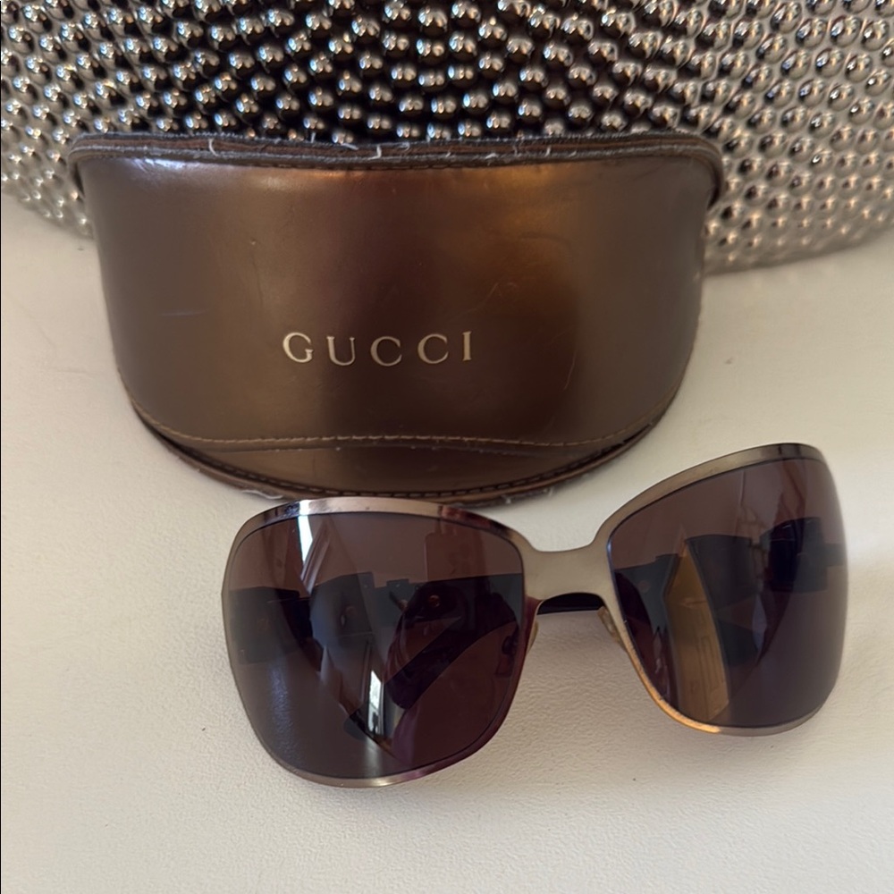 Gucci Dark Brown with bows  Sunglasses